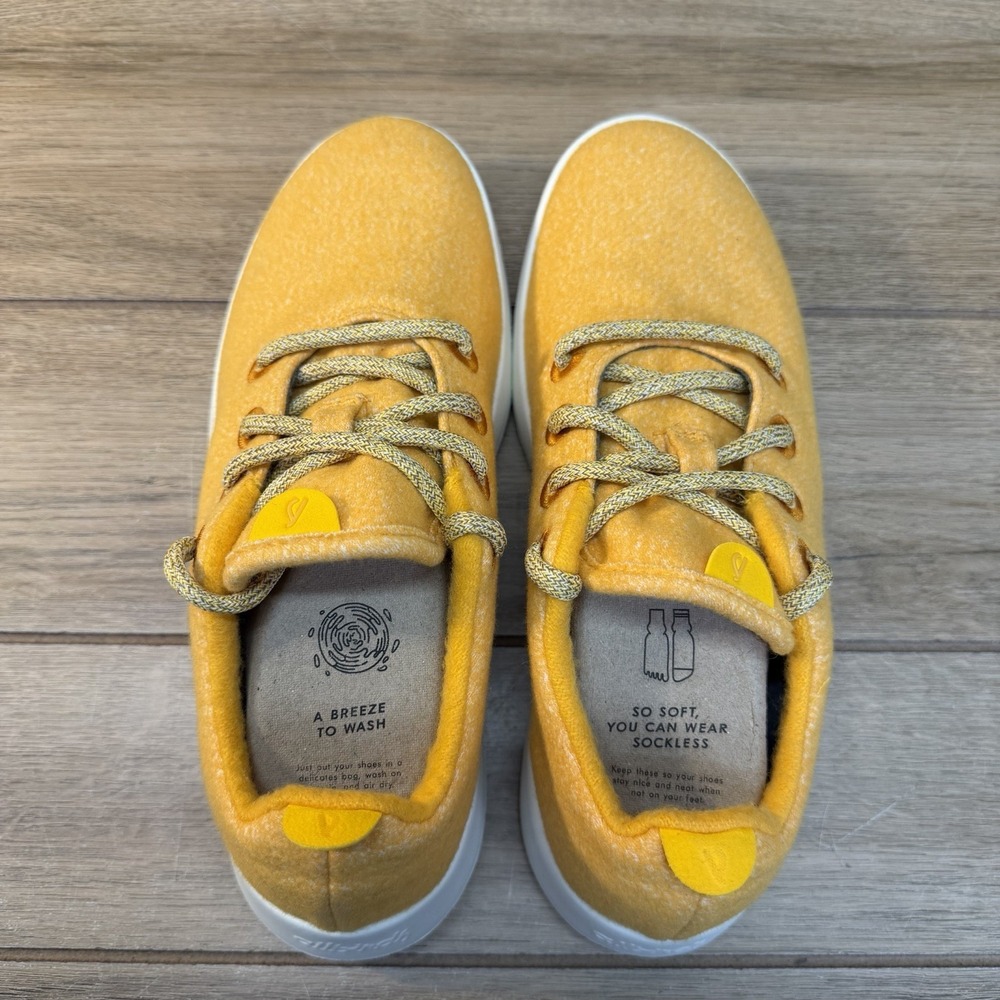 Allbirds Wool Runners Turk Yellow Womens Size 9 Running Walking Shoes Sneakers - Picture 7 of 9
